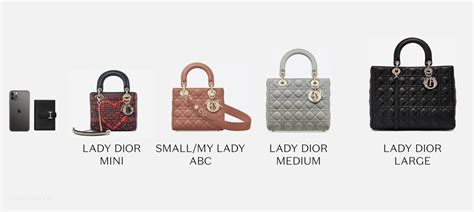 dior lady d-joy|lady dior size comparison.